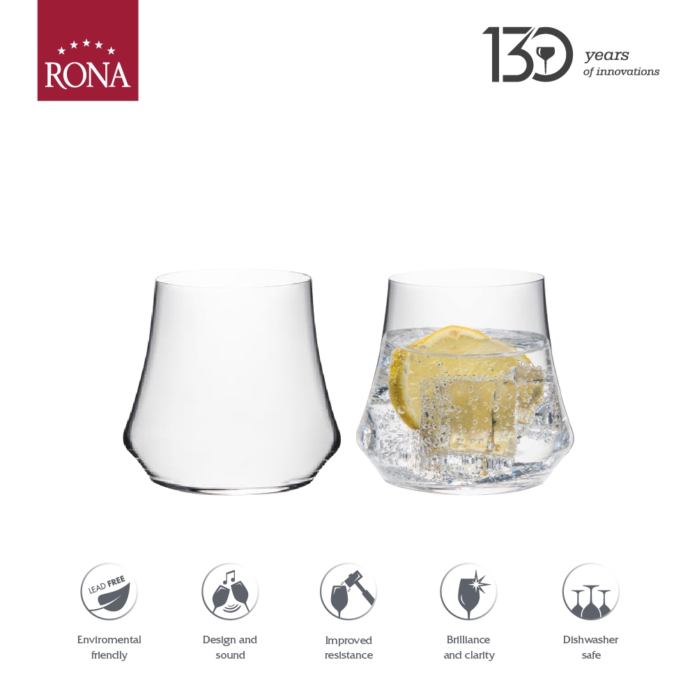 Rona Eclipse แก้วน้ำแร่ 290 ml Mineral Water Glass ( 1ใบ )