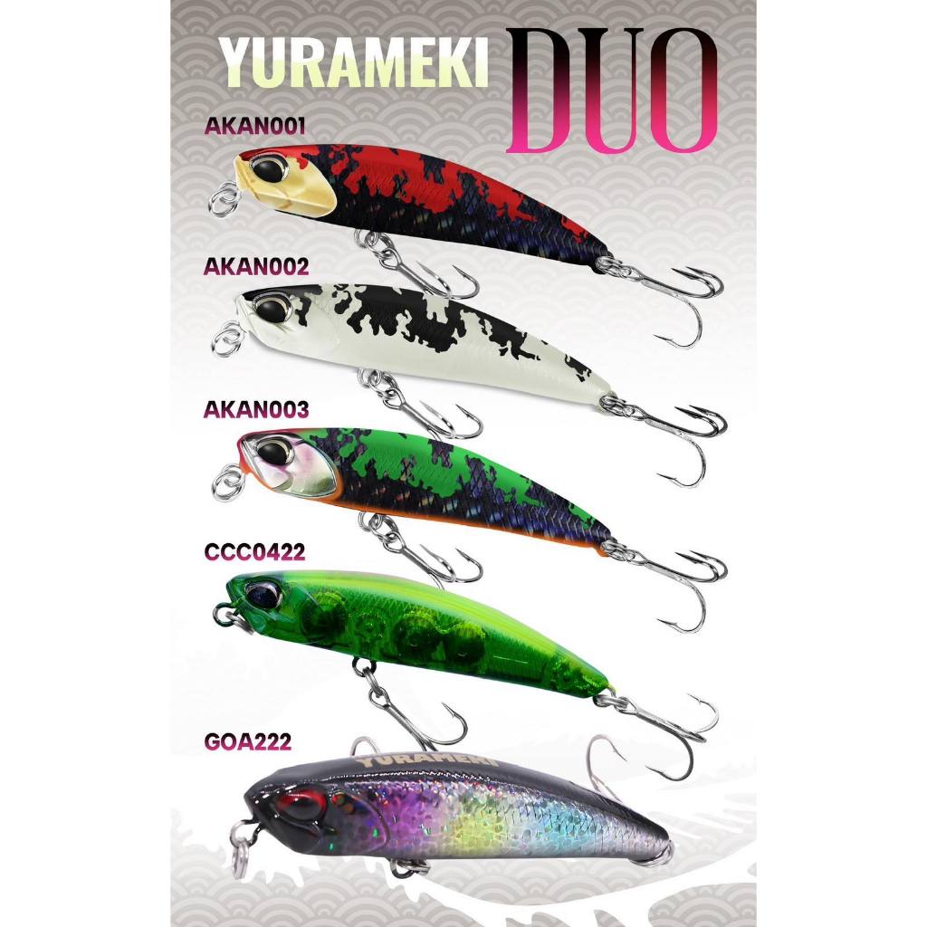 DUO TETRA WORKS Yurameki 48s 6.3g. สีใหม่ เหยื่อปลอม ดูโอ ยูราเมกิ ของแท้ 100% เหยื่อตกปลา