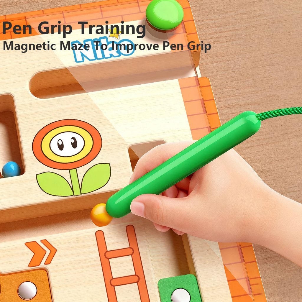 NIKO ของเล่นไม้แม่เหล็ก ฝึกนับเลข เรียงสี สำหรับเด็กชายหญิง 3 ขวบขึ้นไป - รูปที่ 2