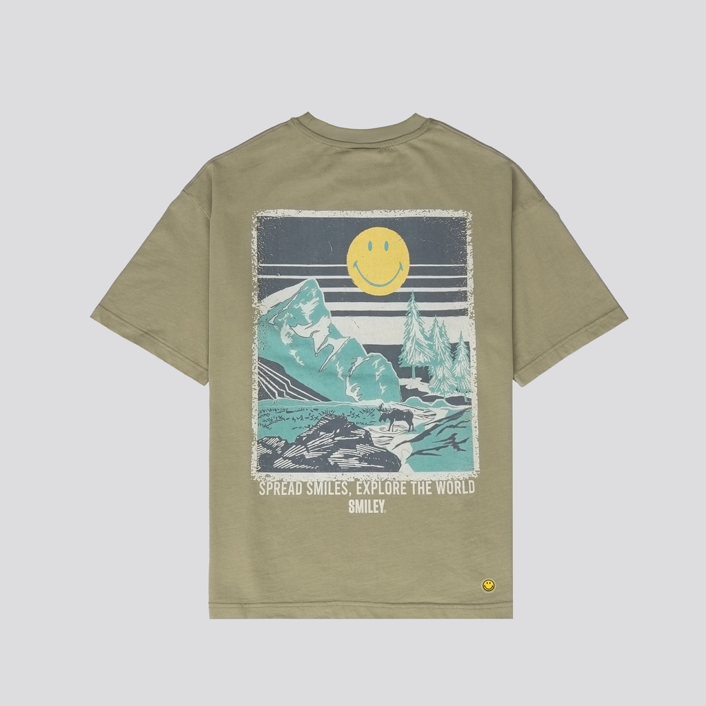 SMILEY®WOODLAND GREEN GRAPHIC T-SHIRT