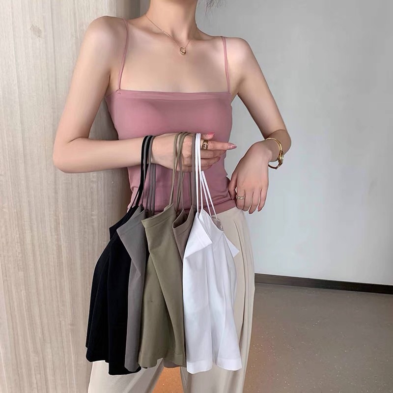 Peony & Lace เสื้อกล้าม ผู้หญิง สายเดี่ยว มีบราในตัว ยืดหยุ่นสูง ใส่สวยระดับ สะดวกแทนชุดใน #D02