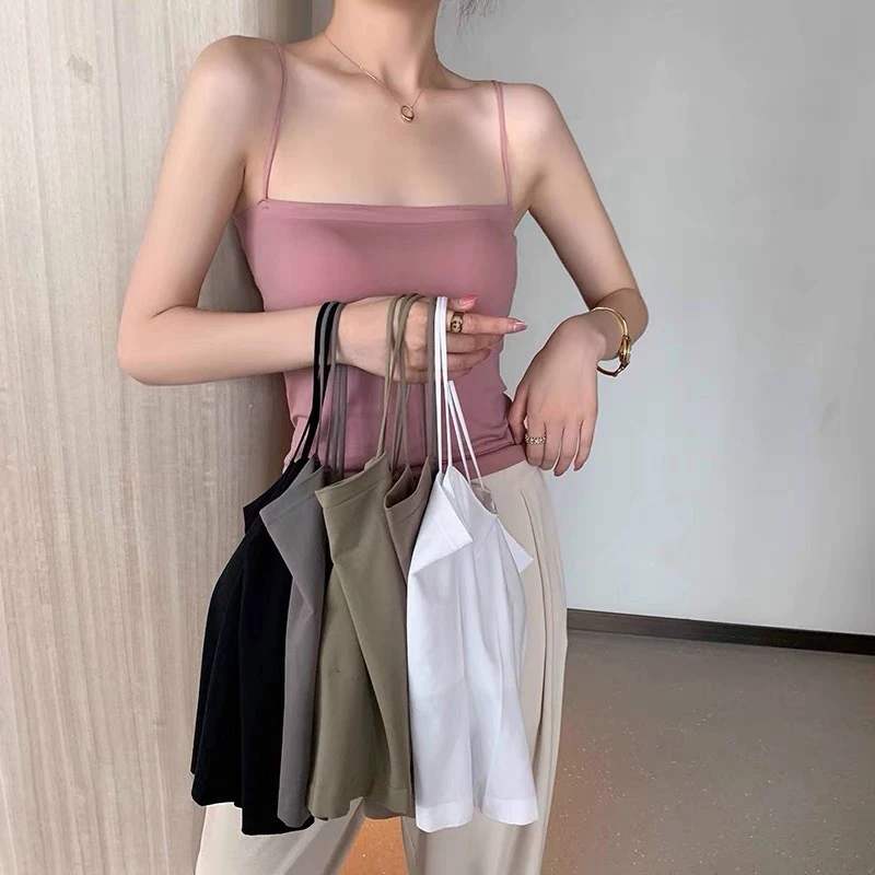 Peony & Lace เสื้อกล้าม ผู้หญิง สายเดี่ยว มีบราในตัว ยืดหยุ่นสูง ใส่สวยระดับ สะดวกแทนชุดใน #D02