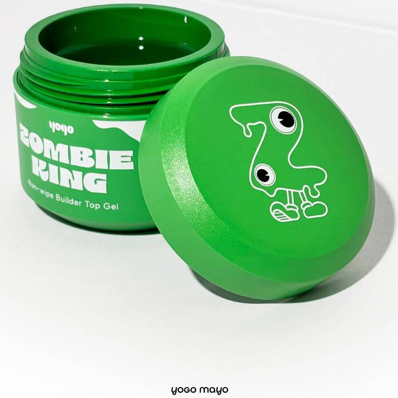 YOGO🇰🇷Zombie KING non wipe Builder Top gel ท้อปเงาแบบกระปุก ไม่ต้องเช็ดเหนียว ของแท้จากเกาหลี