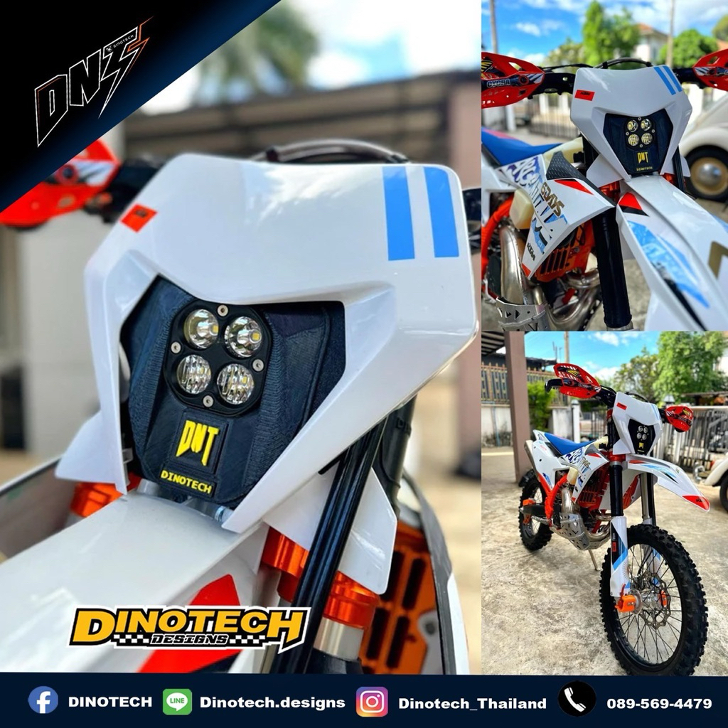LED HEAD LIGHTS DINOTECHสำหรับ KTM EXC 2024-2025