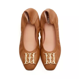 O&B รองเท้าหนังแกะ รุ่น AUDREY CREST IN SEPIA BROWN-11087SS11592F_F5BRXX