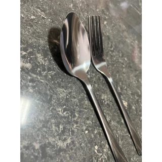ช้อนส้อมสแตนเลส430 ช้อนแบบหักยาก ช้อนร้านอาหาร หนา2mm เกรด430 ที่มีความแข็งแรงและทนทาน ไม่เป็นสนิมง่าย