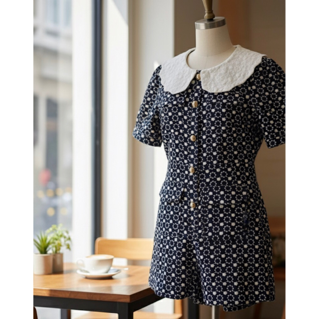 ชุดจั๊มสูทลายดอกไม้กับปก Peter Pan สุดน่ารัก!