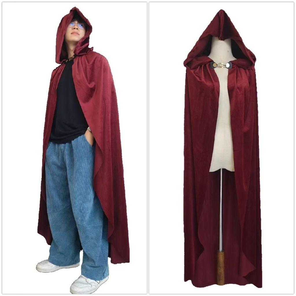 ผ้าคลุมฮู๊ตหนังกำมะหยี่ความยาว170cm(มี3สี )Halloween