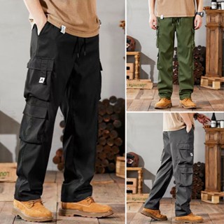 พร้อมส่งจากไทย✨กางเกงขายาวผู้ชาย กางเกงลำลอง กางเกงคาร์โก้ ส…
