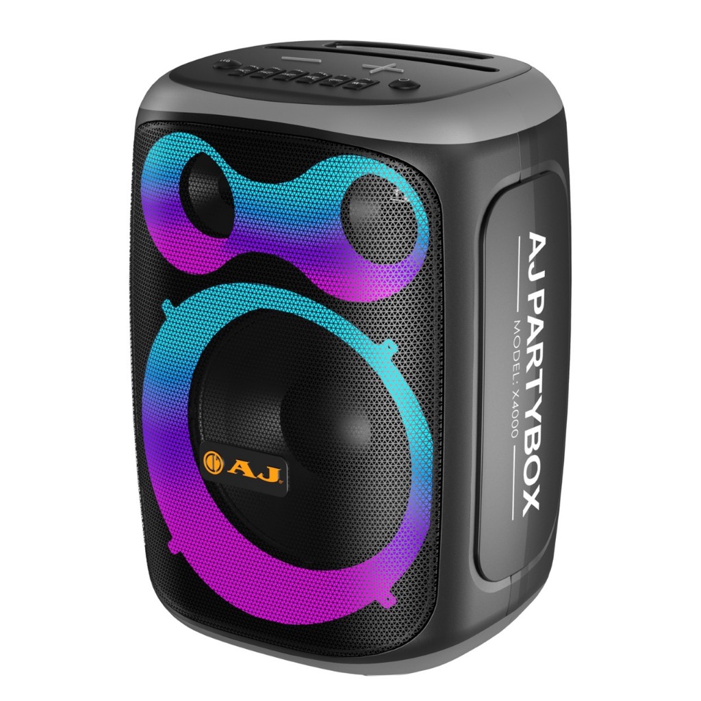 AJ d-power Party Box ลำโพงบลูทูธ รุ่น Boom100 กำลังขับ 150W ลำโพง 8" + 2" ฟังก์ชันครบครัน