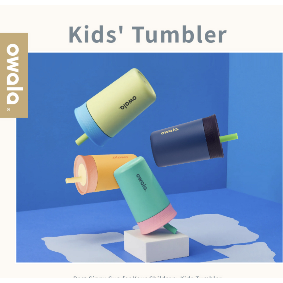 พร้อมส่ง🎉 💯‼️Owala Tumbler  Kids Stainless Steel Tumbler 12 oz.