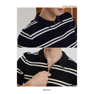 REEVE STRIVE ZIP POLO - เสื้อโปโลลาย ซิป