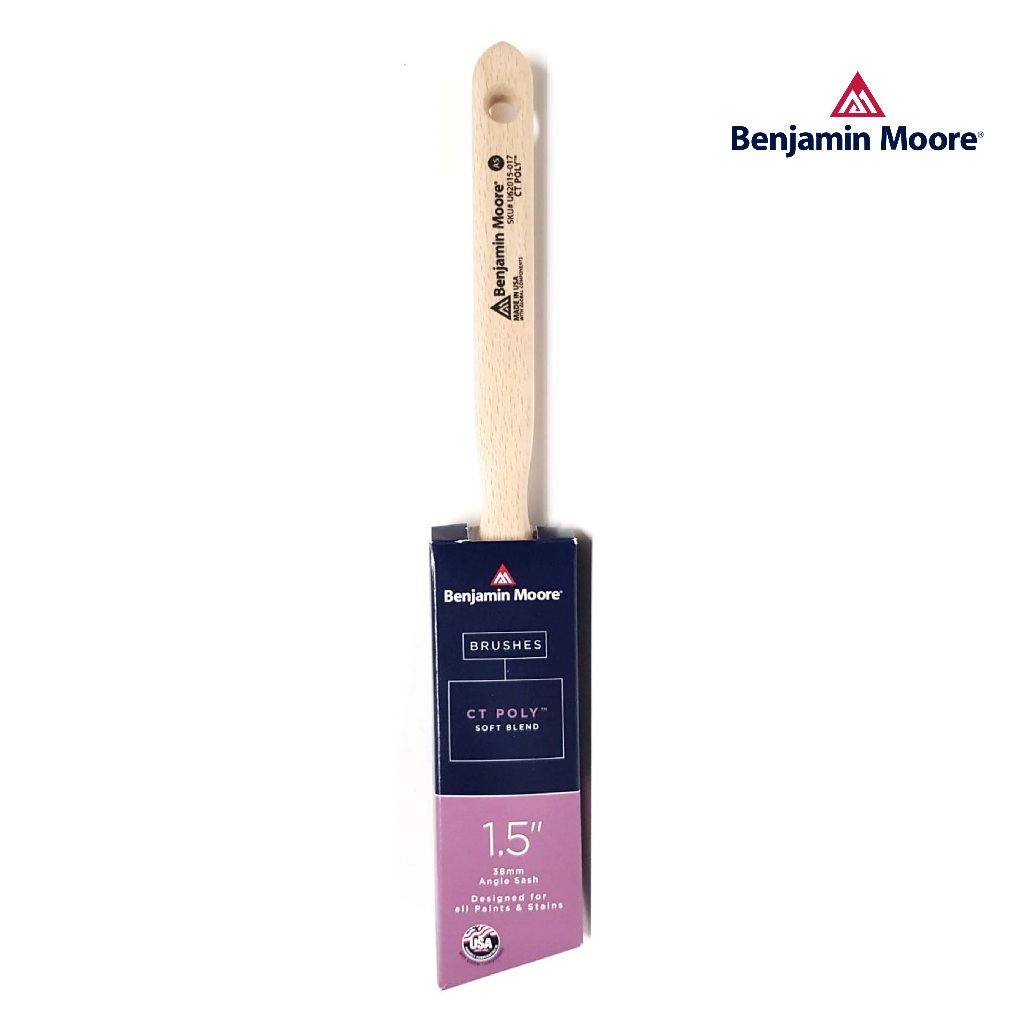 แปรงทาสีหัวตัดเฉียงเกรดพรีเมียม CT POLY SOFT BLEND ANGLE BRUSH 1.5"(U62015-017) เบนจามินมอร์ Benjamin Moore