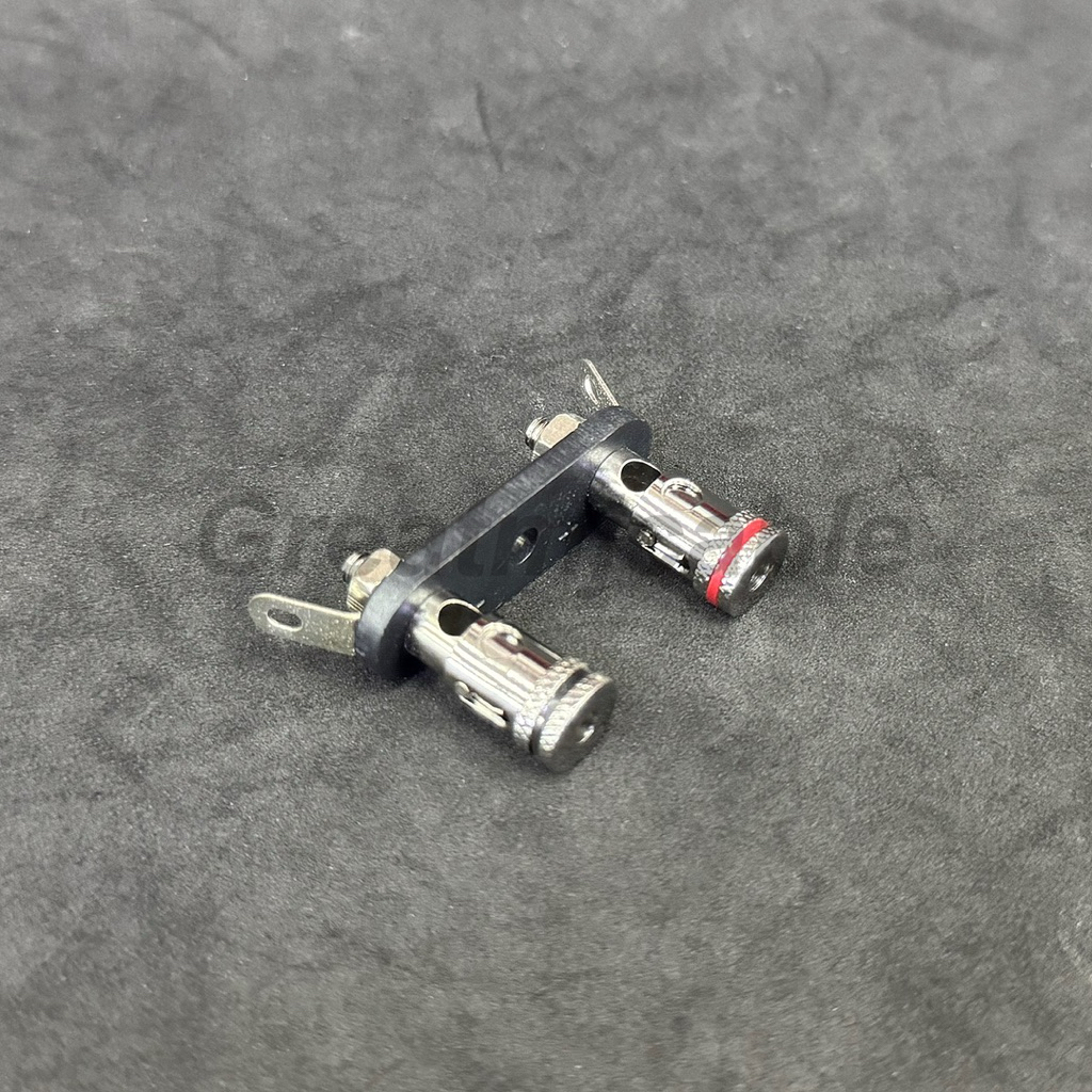 ไบติ้งโพสต์คู่ สีเงิน แบบกดหนีบสาย ดำ-แดง (1ตัว) BIDINPOST ขั้วลำโพงติดแท่น แบบคู่ ขั้วสีเงิน - รูปที่ 2