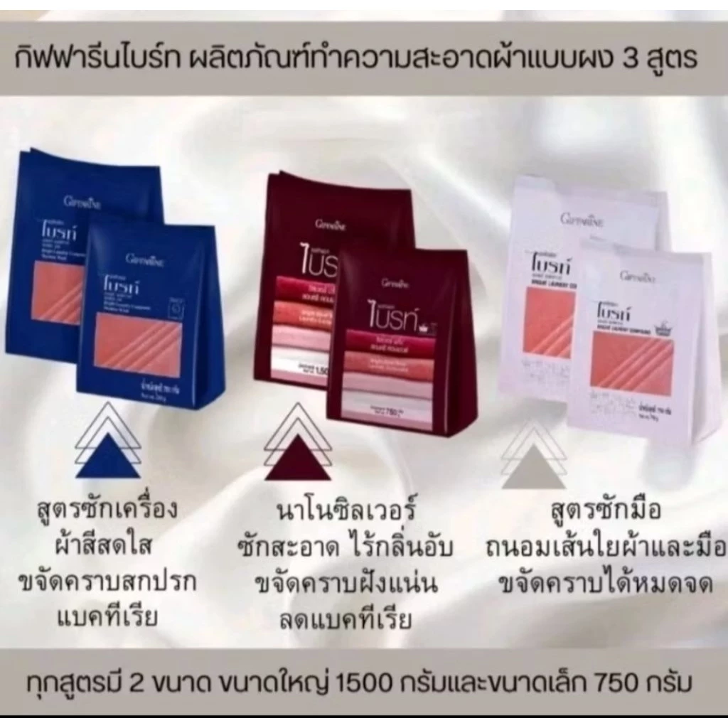 ผงซักฟอก กิฟฟารีน สลายคราบฝังแน่น ยับยั้งเชื้อแบคทีเรีย ผ้าสะอาด หอมไร้กลิ่นอับ ผ้าสีสันสดใส