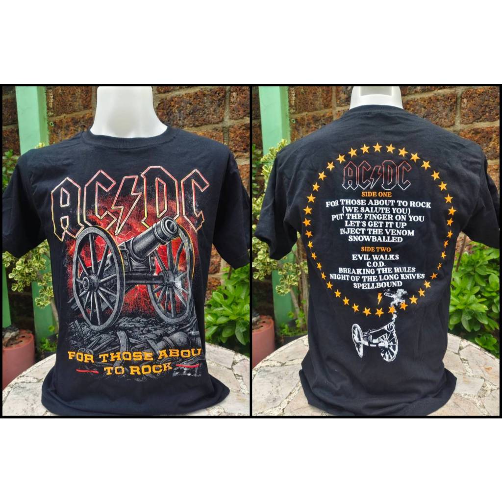 เสื้อยืดคอกลม สกรีนลาย ACDC (รหัส 14)