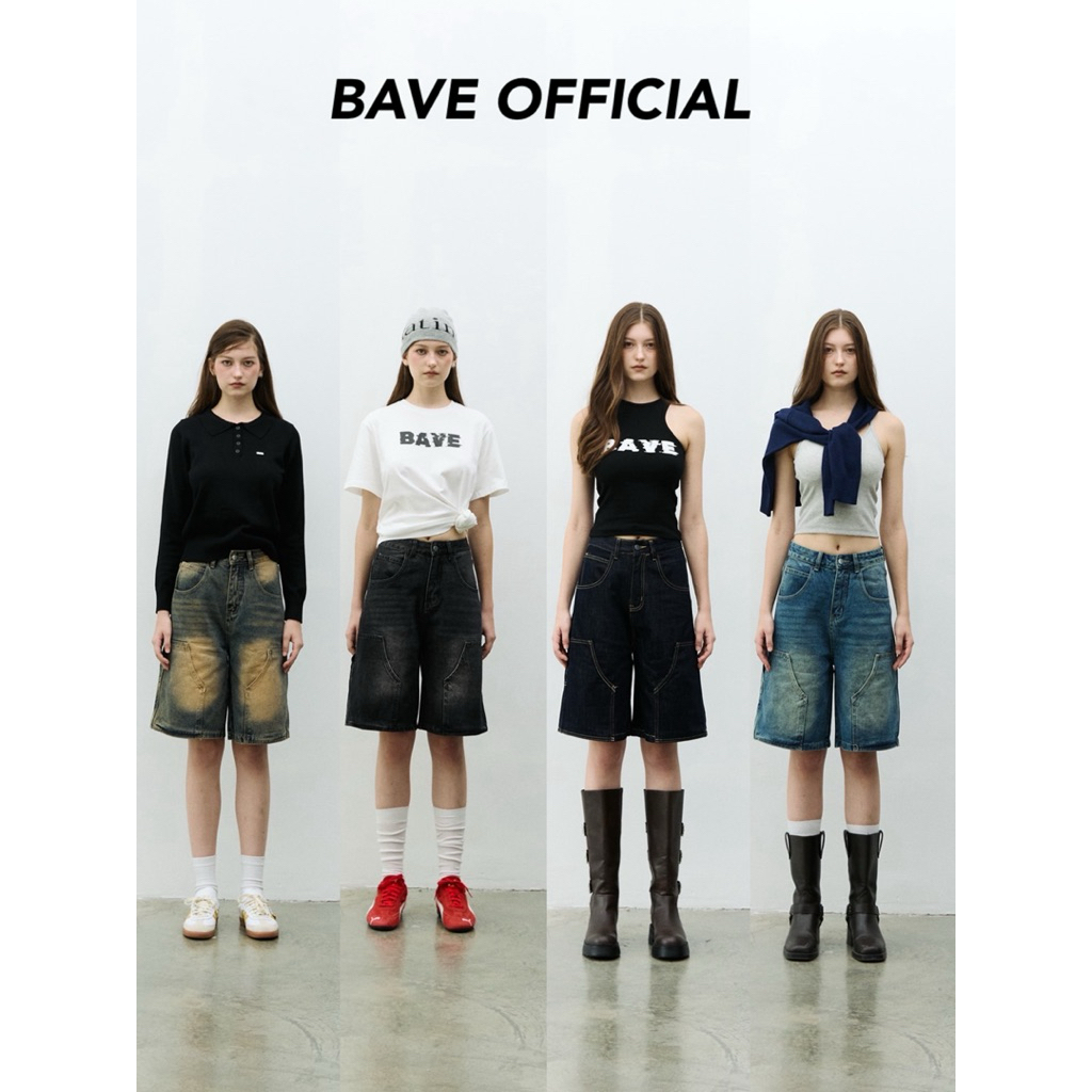Bave official - Kim Barrel denim กางเกงยีนส์