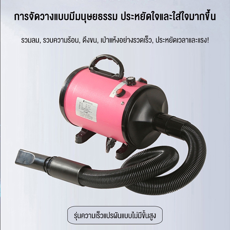 2800W ไดร์เป่าขน  รุ่นใหม่ ไดร์ขนสุนัข ไดร์เป่าขนแมว เครื่องเป่าขน ไดร์ไล่น้ำ ไดร์ขนสุนัข ไดร์เป่าขนหมา เครื่องเป่าขน - รูปที่ 5