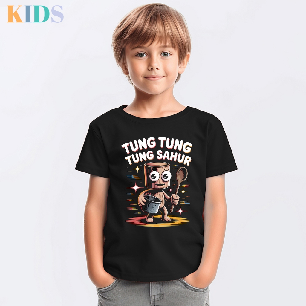 เสื้อยืดเด็ก Tung Tung Tung Sahur คอกลม เสื้อเด็ก