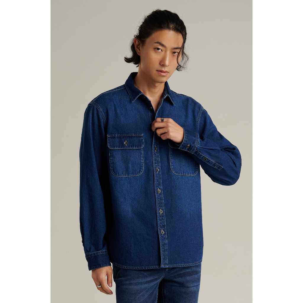Mc JEANS قميص جينز رجالي Relaxed بأكمام طويلة — صورة 3