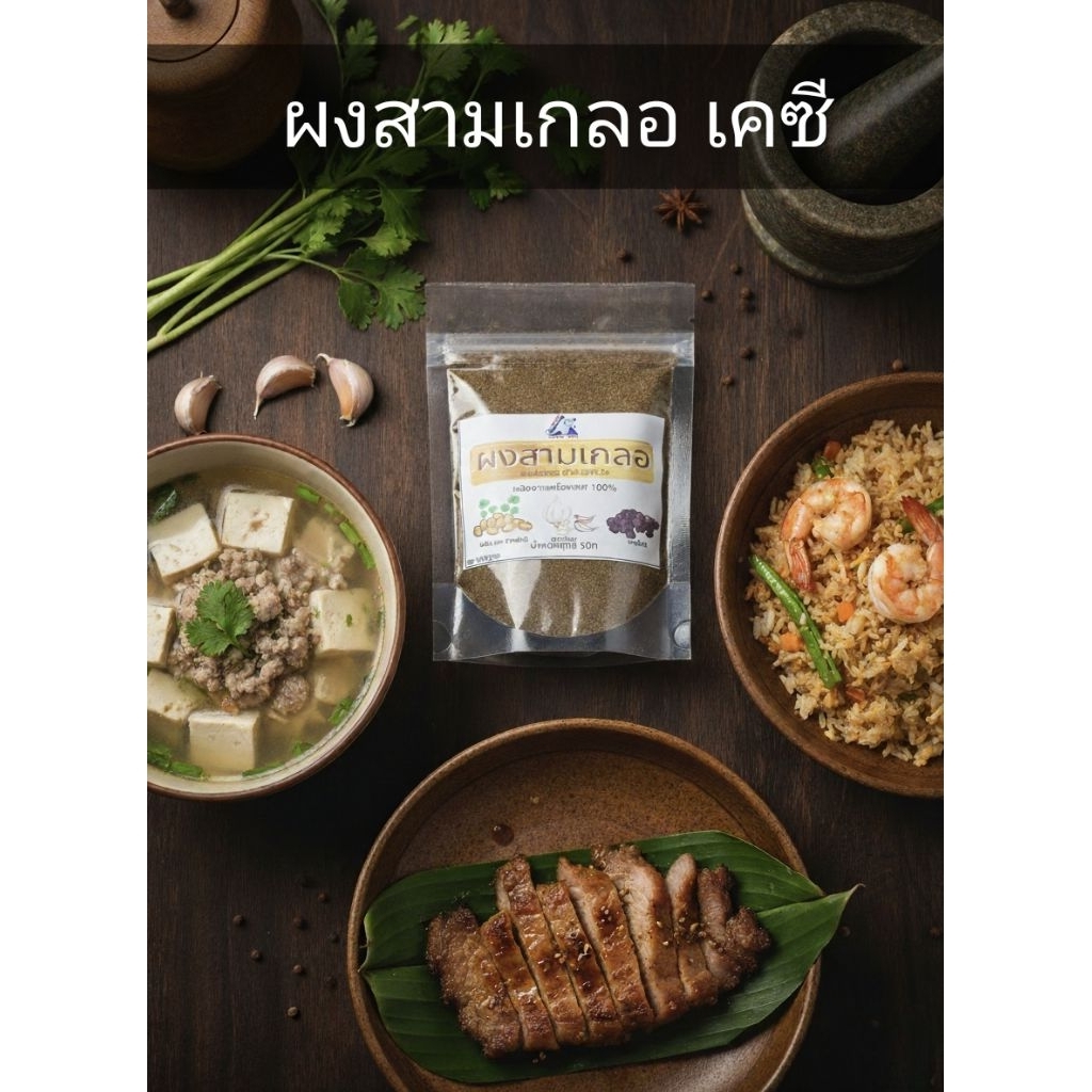 ผงสามเกลอ KC ขนาด 50 กรัม และ 200กรัม