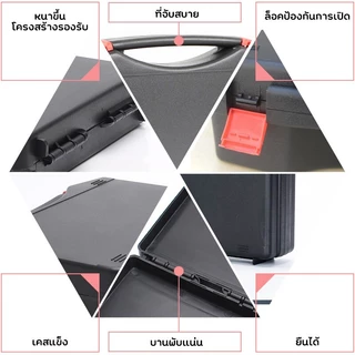 🎉จัดส่ง24ชม🎉กล่องเก็บของ 4 ขนาด+ฟองน้ำแบบพกพา กล่องเก็บปืน กรณีกันกระแทก กรณีที่สามารถวางกล้องได้ กล่องเก็บเครื่องประดับ