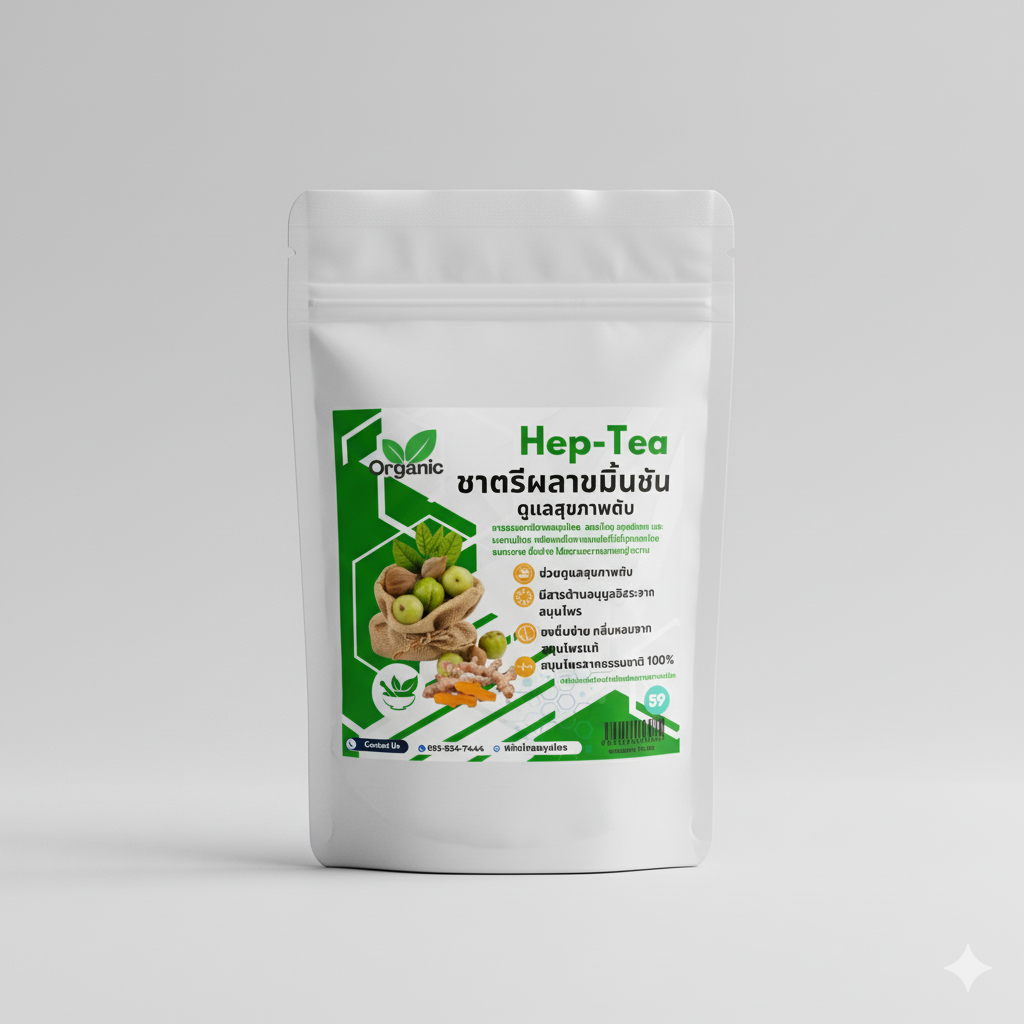 ชา ตรีผลาผสมขมิ้นชัน Hep-Tea ชาสมุนไพรเพื่อสุขภาพ ขนาด 10 ซองชา ราคา ถูกที่สุด ดีลบีเคเค แกลเลอรีภาพที่ 7