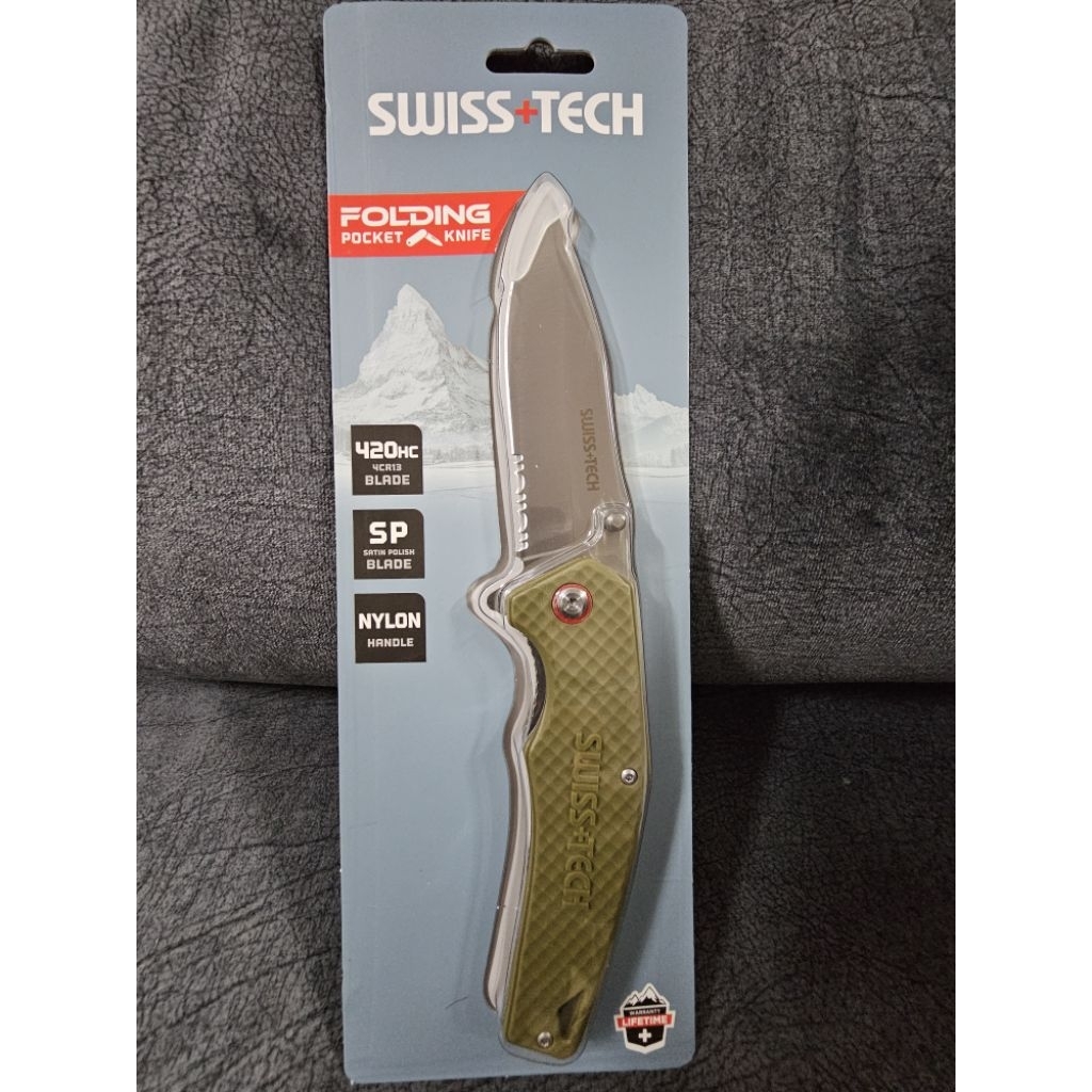 มีดพับขนาด 4" 420HC 4CR13 ST014016 SWISS+TECH