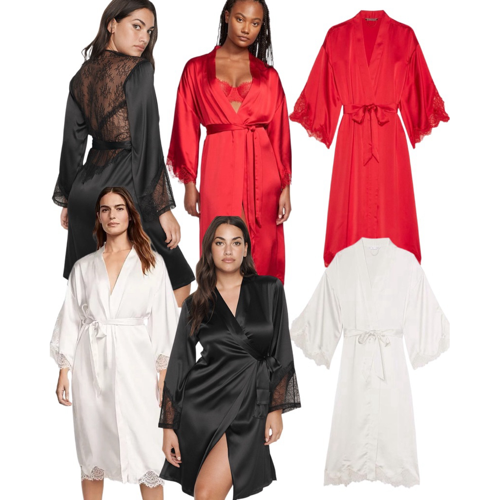 (ของแท้💯) Victoria's Secret lace motif kimono เสื้อคลุม กิโมโน ตัวยาว