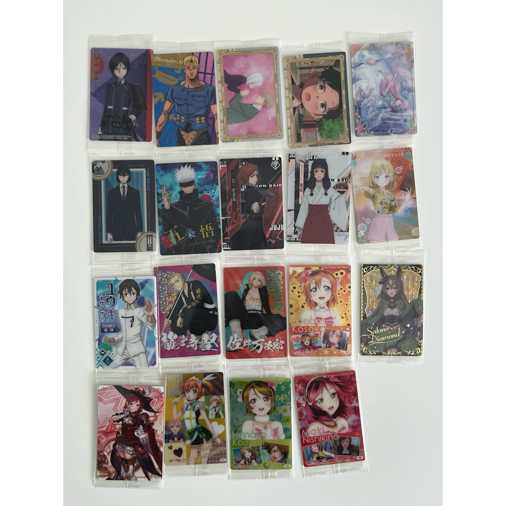 (พร้อมส่ง) - (Part15) แท้จากญี่ปุ่นมือ 1 การ์ดใหม่ในซอง Love Live Jujutsu Kaisen Spy X Family Demon 