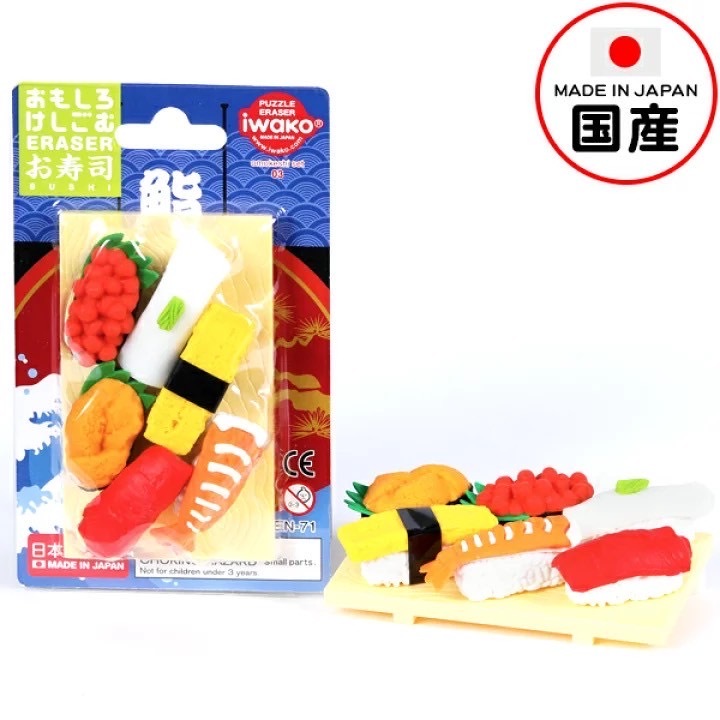Iwako Blister Pack Eraser Food category / เซ็ตยางลบ หมวดอาหาร แบรนด์ Iwako จากประเทศญี่ปุ่น