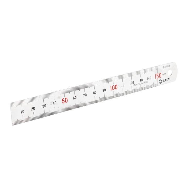 SATA ไม้บรรทัดเหล็ก 150,300,500มม. 91401,91402,91403