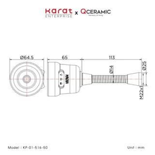 Karat Faucet ปากกรองเอนกประสงค์แบบปรับน้ำ 3 ฟังก์ชั่น รุ่น KP-01-516-50