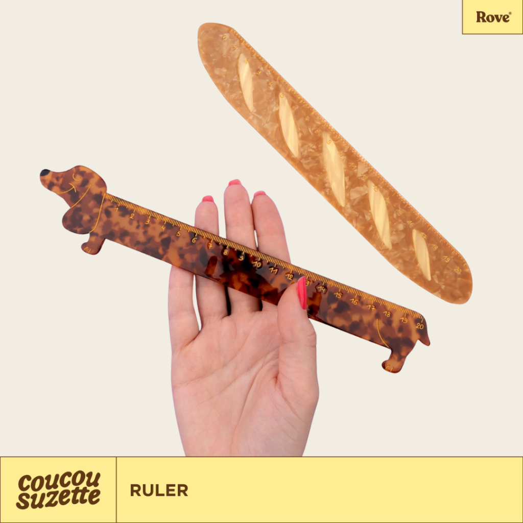 (พร้อมส่ง) Coucou Suzette Ruler ไม้บรรทัดดีไซน์น่ารัก วัสดุจากธรรมชาติ แข็งแรง นำเข้าจากประเทศฝรั่งเศส