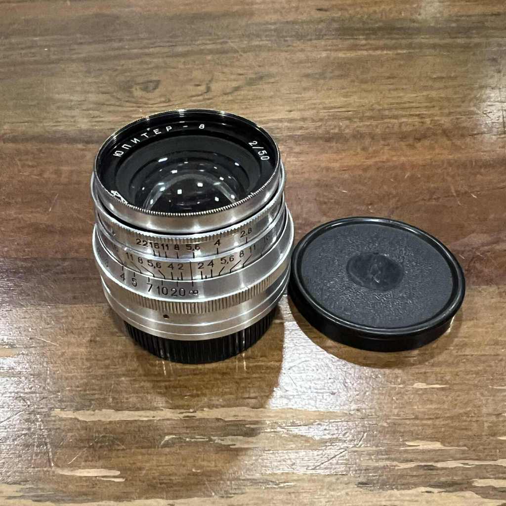 เลนส์มือหมุน Jupiter-8 :50 mm f2 silver เมาท์ m39