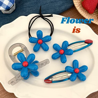 Cute 397 กิ๊บติดผม กิ๊บหนีบผม ดอกไม้สีฟ้าสไตล์เกาหลี ราคา/1ชิ้น