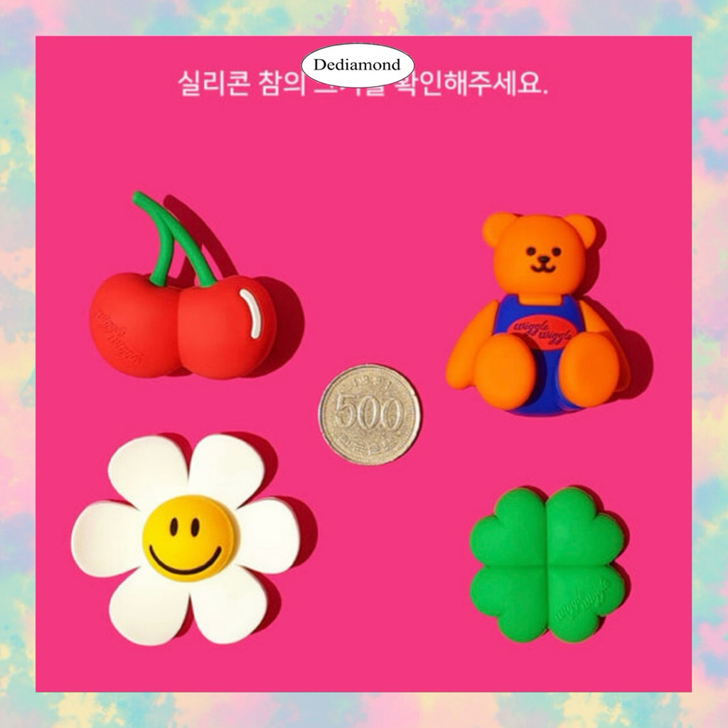 🇰🇷 Wiggle Wiggle Silicone Charm jibbitz ตัวติดรองเท้าวิกเกิ้ล ตัวติดกระเป๋า จิบบิท พร้อมส่ง ราคาต่อ 