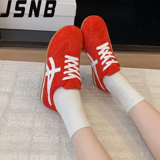 รองเท้าสนีกเกอร์สไตล์เกาหลี พื้นหนา 5สี! ไซส์ใหญ่ 36-42 - รองเท้าผ้าใบสตรี สไตล์ล้ำสมัย สำหรับเท้ากว้าง สวมใส่สบาย ดีไซน