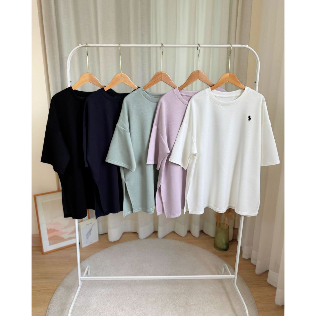 ราคาพิเศษ 290.- ‼️ เสื้อยืดทีเชิต basi t-shirt ผ้านิ่มมากกกกก ยืดเยอะ ใส่สบาย ทรงสวย โทนสี everyday look #unisex