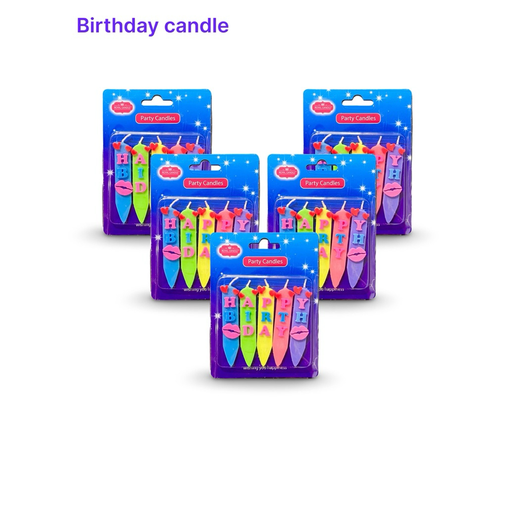 เทียนวันเกิด Birthday candle 5 เเท่ง (เเพ็ค 10 ชิ้น) รูปที่ 2