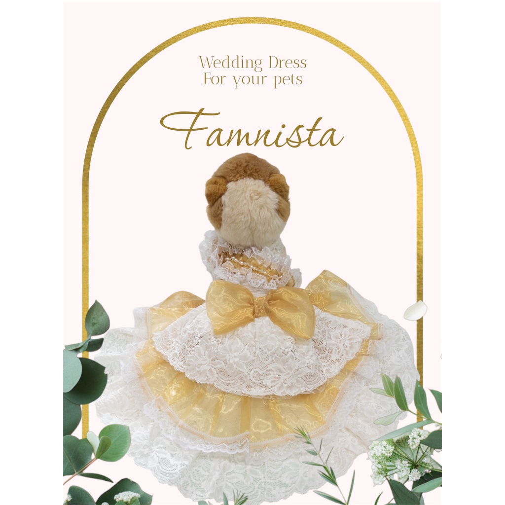 ชุดเจ้าหญิง /ชุดเจ้าสาว/น้องหมา/น้องแมว/ชุดแต่งงานน้องหมา/