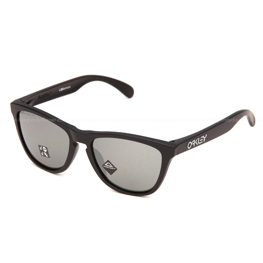 แว่นกันแดด แบรนด์แท้ 100% OO รุ่น FROGSKINS (ASIAN FIT) : MATTE BLACK/PRIZM BLACK POLARIZED (OO9245-