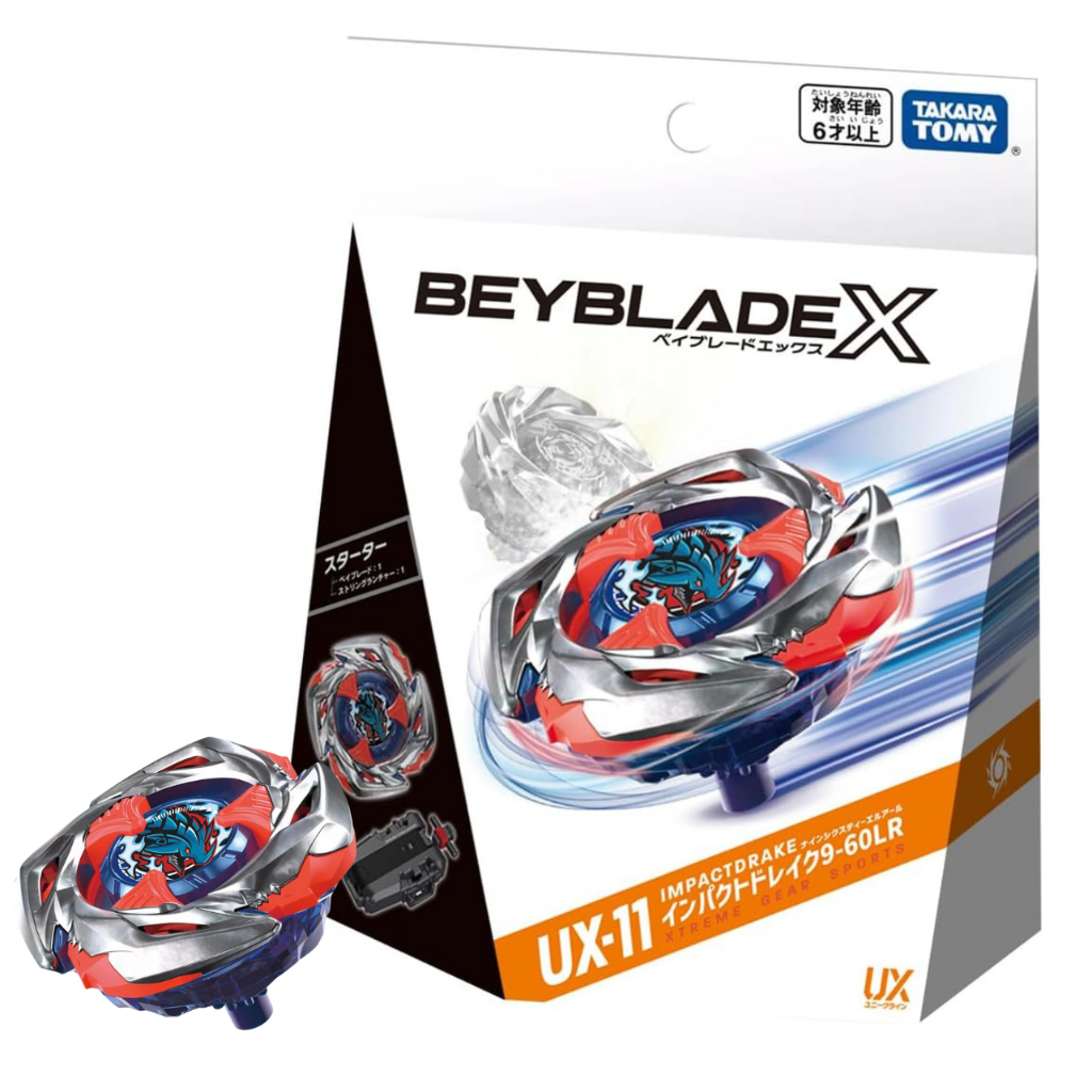 BEYBLADE X UX-11 Impact Drake 9-60LR Starter เบย์เบลดเอ็กซ์ ของแท้ TAKARA TOMY