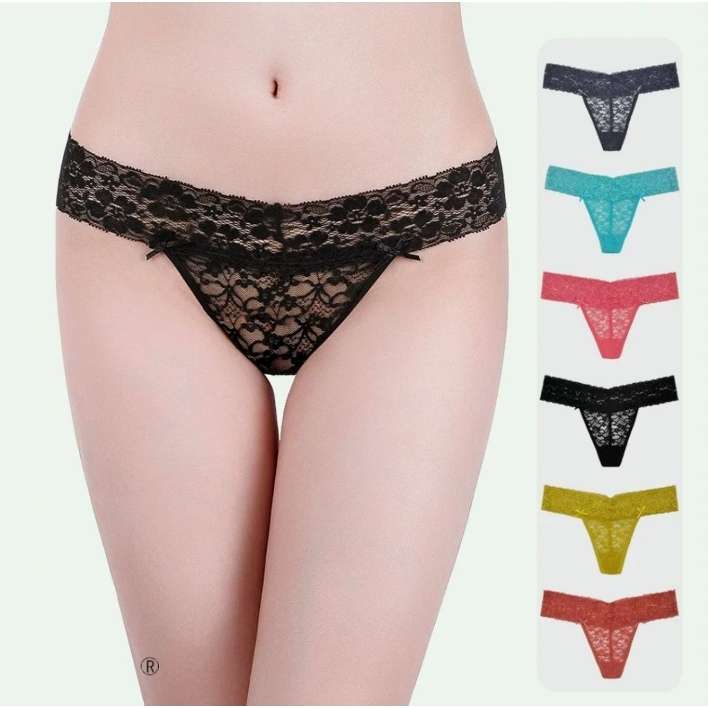 🥰24h.พร้อมส่งในไทย🥰กางเกงใน👙จี สตริง(G-string)🌼เอวต่ำ ลายดอก ใส่สวย🌼uwG