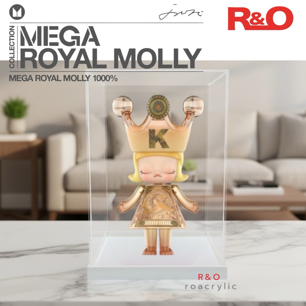 roacrylic พร้อมส่ง กล่องอะคริลิค ใส่Mega Royal Molly 1000%ขนาด กว้าง60xลึก60xสูง100 cm. (สินค้าพร้อมใช้งานไม่ต้องประกอบ) - รูปที่ 4