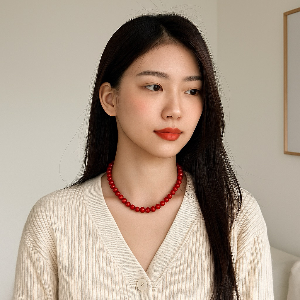 Sebofficial | Bubble Necklace (8/10mm.) ♡‧₊˚ | สร้อยคอลูกปัดอะคลิลิก สร้อยคอแฟชั่น สร้อยลูกปัดเม็ดใหญ่ รูปที่ 6
