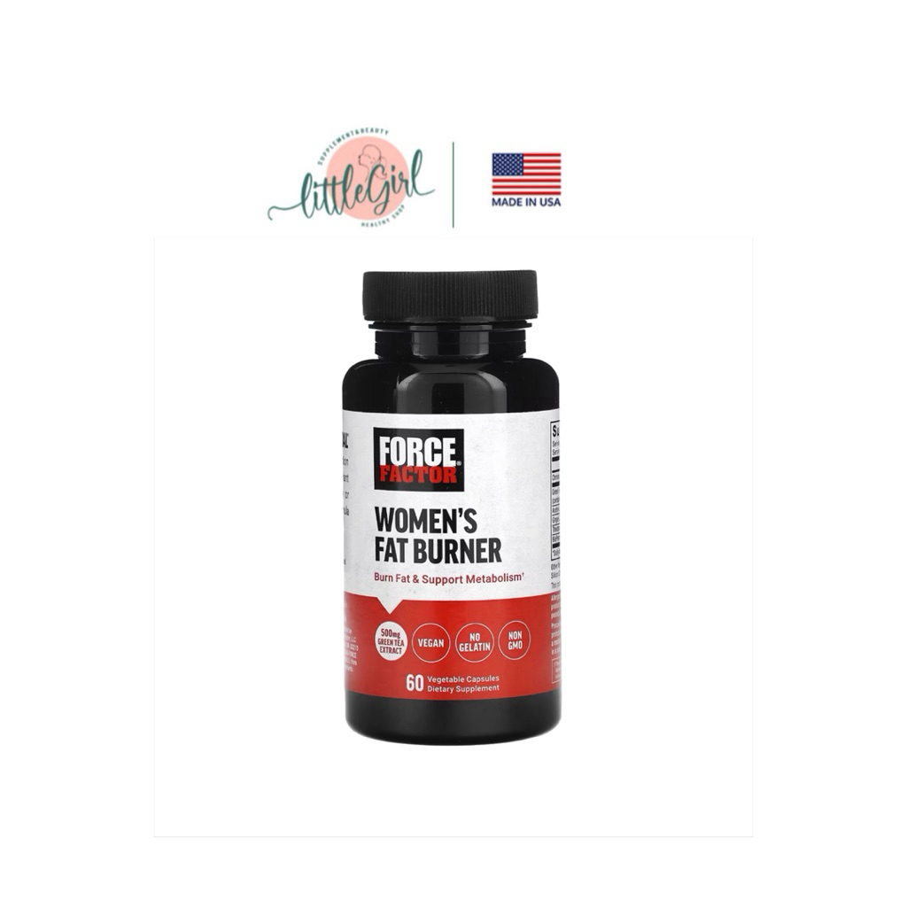 (พร้อมส่ง) Force Factor Woman's Fat Burn 60 Vegs Caps