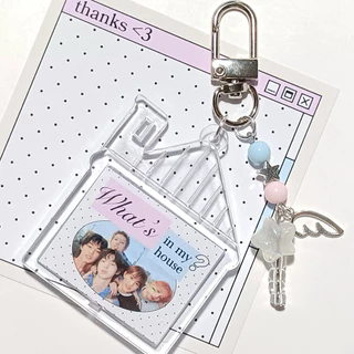 (รูปลูกค้า) Mini Photo Keychain Home ♡ กรอบรูป+พวงกุญแจ | Custom ลูกค้าส่งรูปมาเองได้เลย