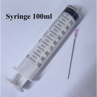 🚀ส่งด่วน🚀 ไซริงค์ 100ml พร้อมอุปกรณ์ กระบอกใหญ่ เติมหมึก Syr…