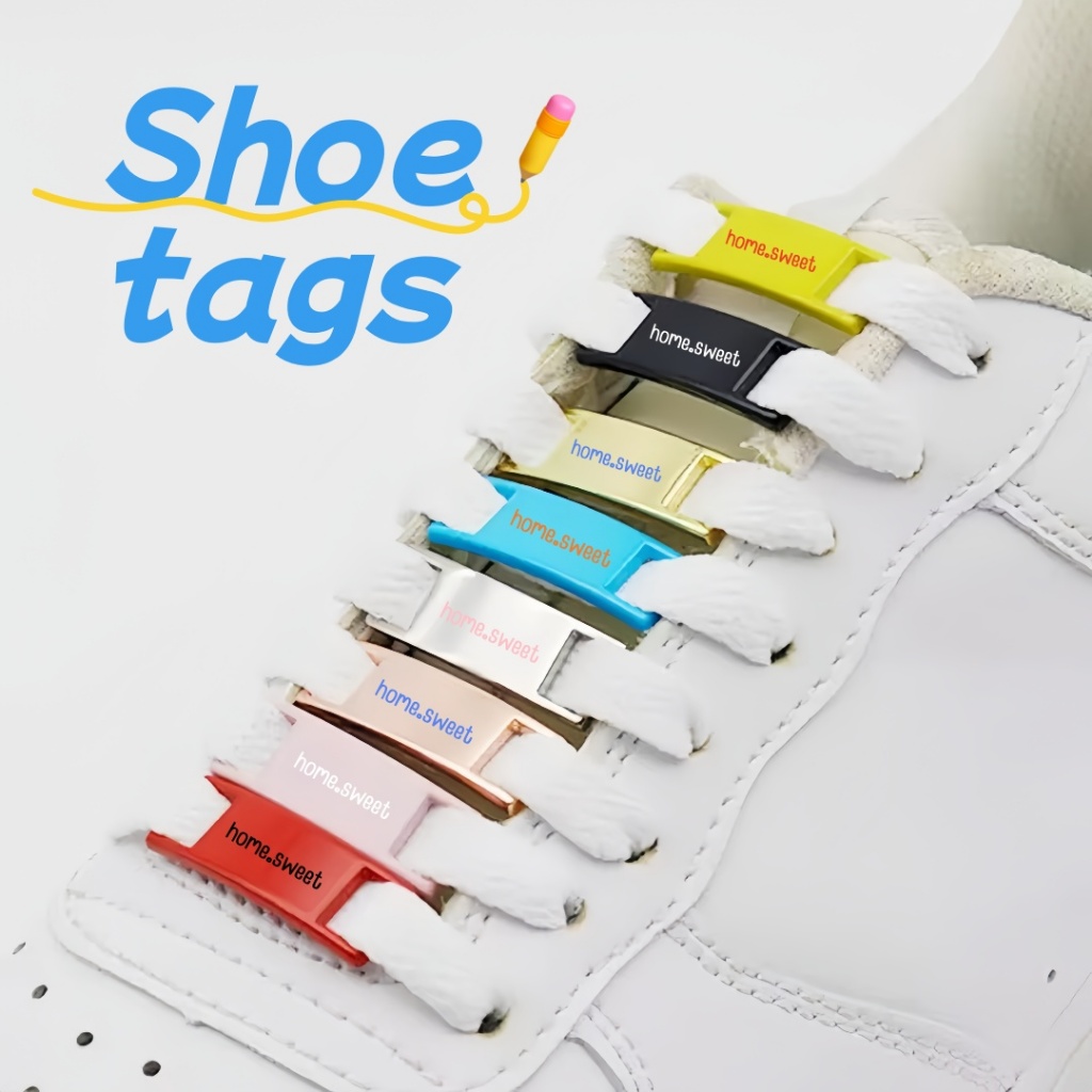 1 คู่ ป้ายชื่อห้อยรองเท้า รองเท้าผ้าใบ รองเท้าพละ  Shoe tags พิมพ์ชื่อตามสั่ง พิมพ์ชื่อให้ฟรี  ร้านคนไทย